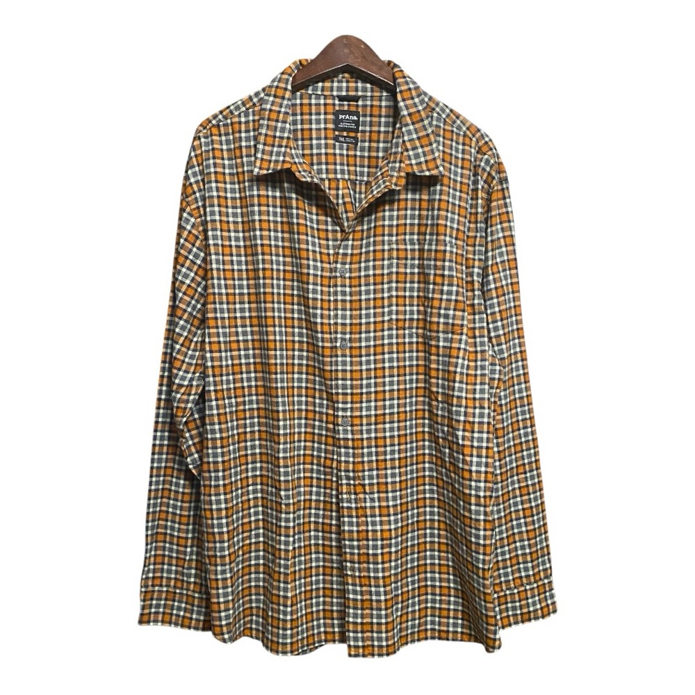 Prana Los Felix Organic Light Weight Flannel Shirt XXL ST
